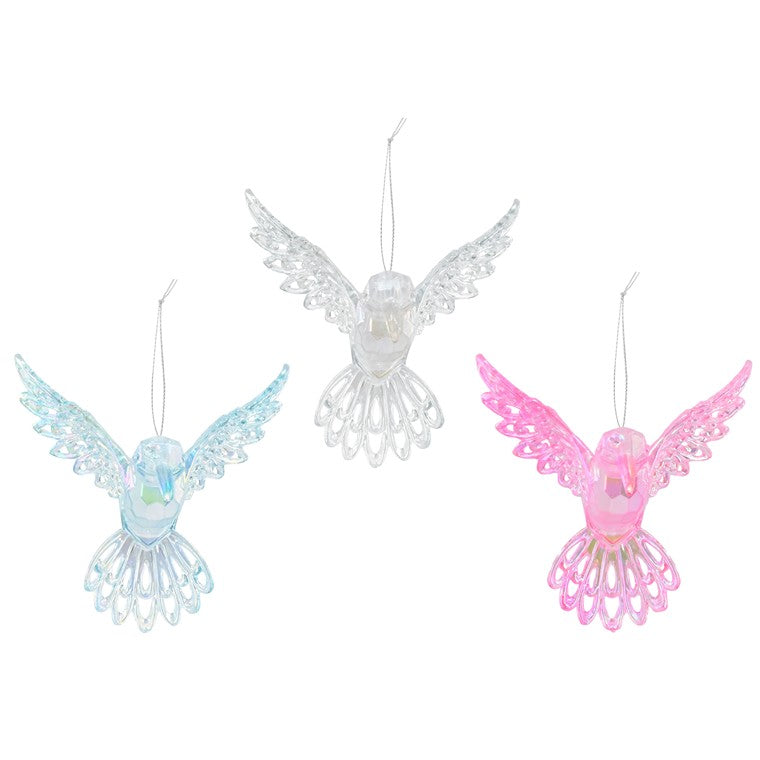 Hanging Iridescent Hummingbird, 8cm, Assorted