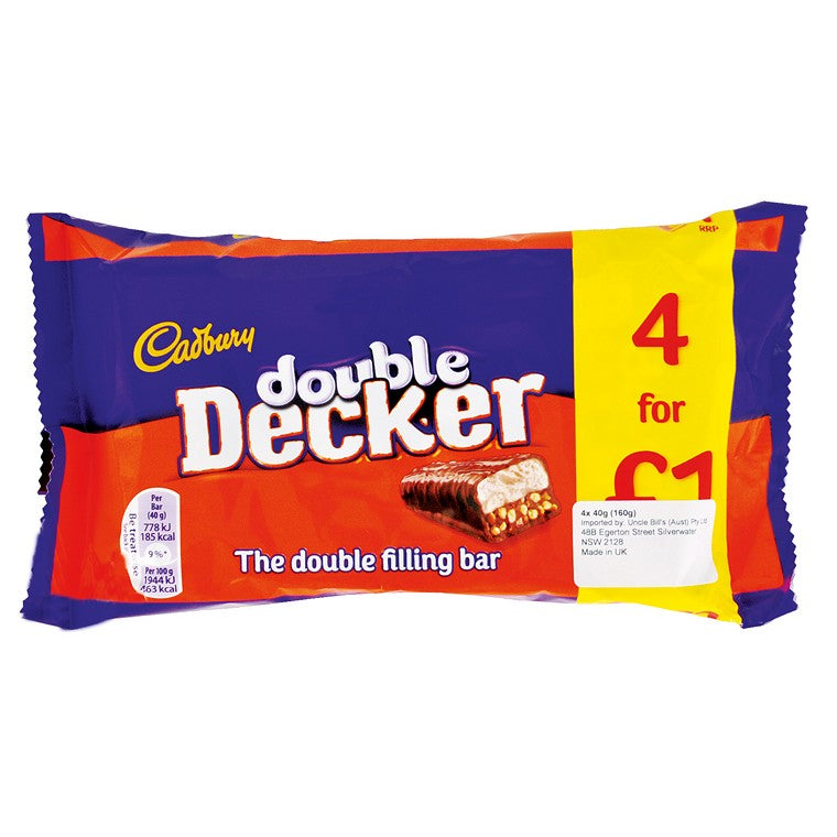 Cadbury Double Decker Bars, 4pk