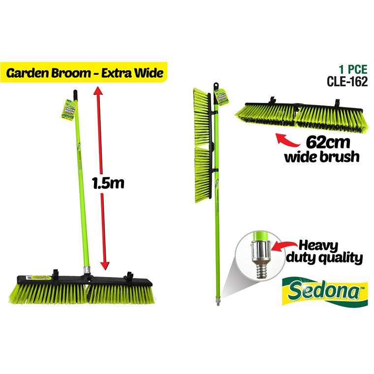 Xtra Kleen Outdoor Broom, 1.5m Long Handle