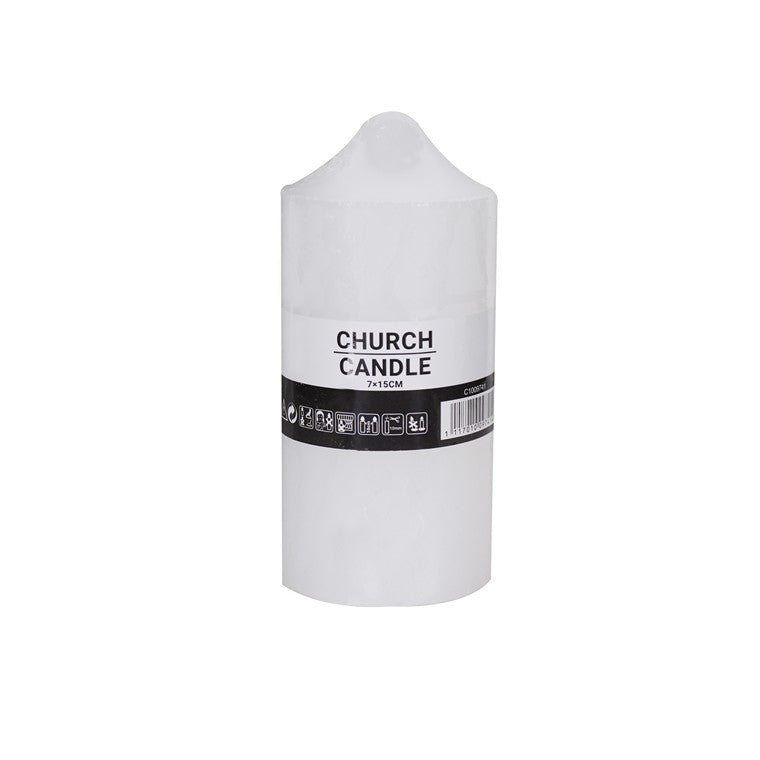 Church Candle, White, Large