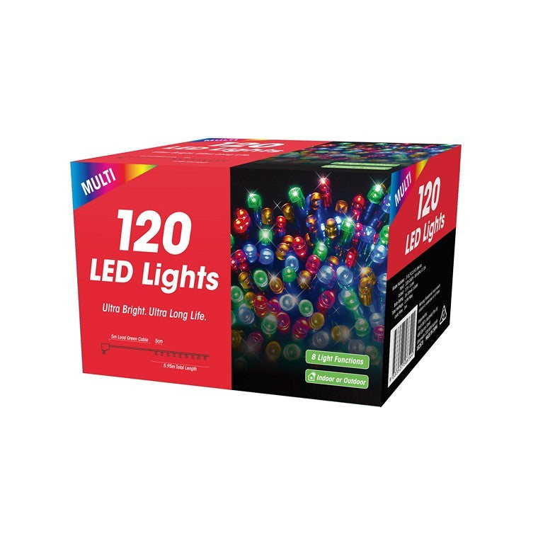 Christmas Fairy Lights 120 LED, Multi Colour