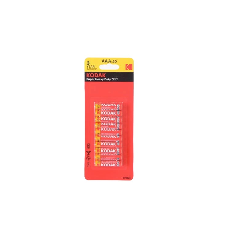 Kodak Battery, AAA, 20pk, Extra Heavy Duty
