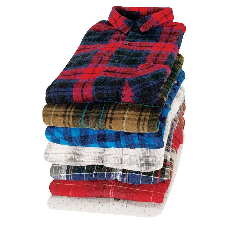 Unisex Flannelette Shirts, Asstd Designs