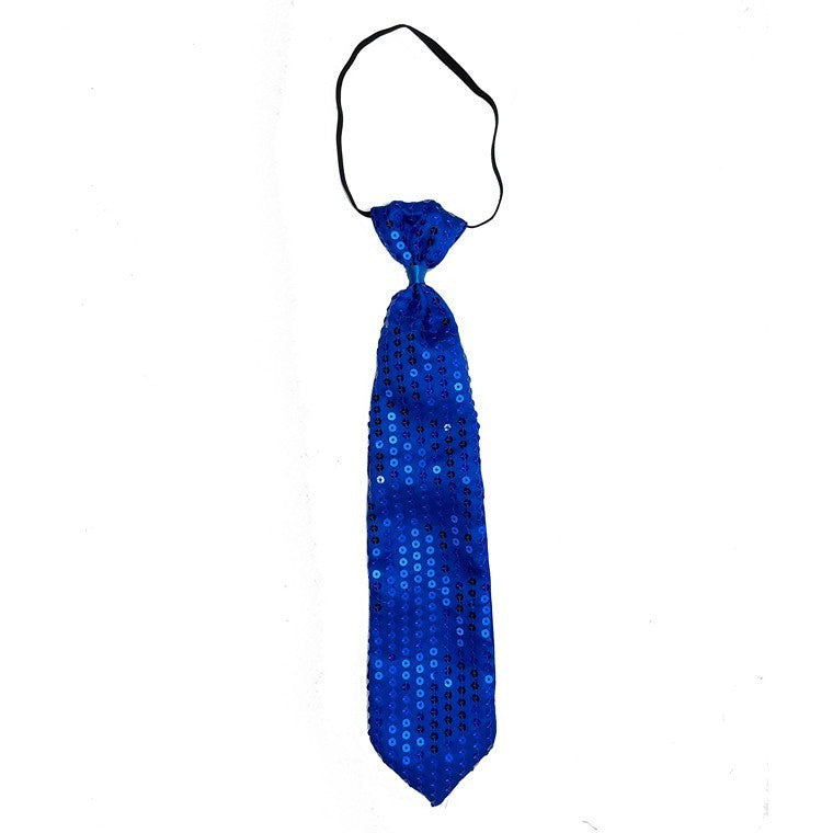 blue glitter tie