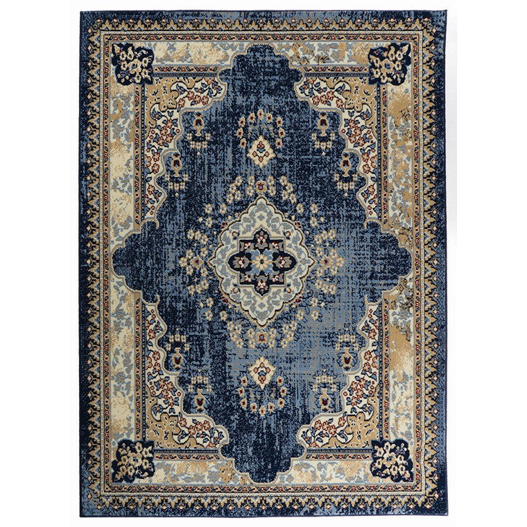 Traditional Premier Boston Denim Blue Rug, 215 x 150cm