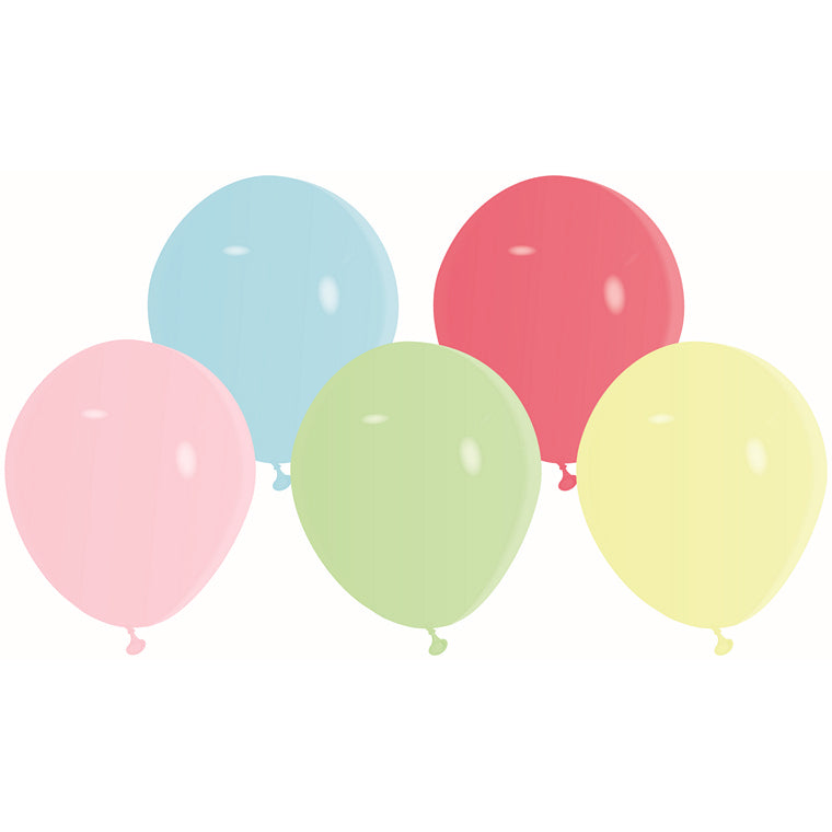 Balloons, Pastels, 12cm, 20pk