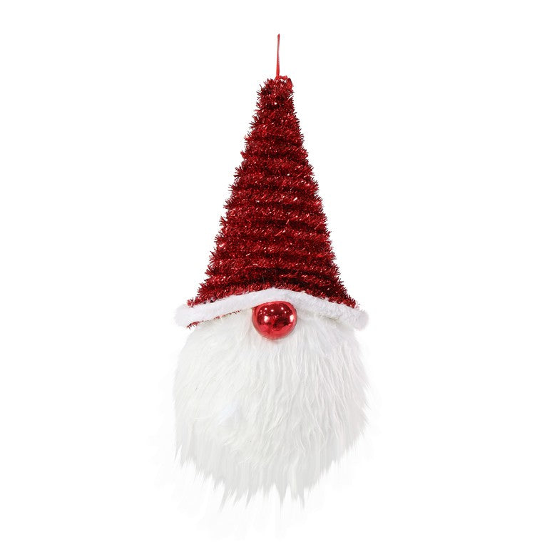 Tinsel Santa Gnome Plush Plaque