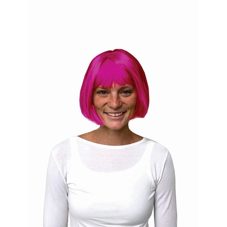 Pink Buy Party Wigs Party Bob Wig, Pink – Cheap As Chips
