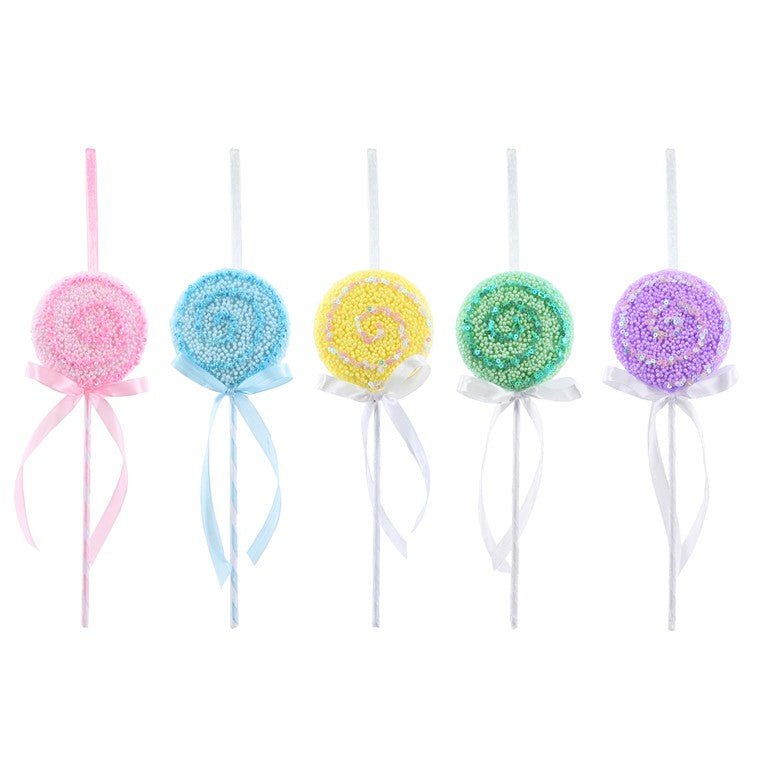 Hanging Glitter Lollipop, 23cm, Assorted