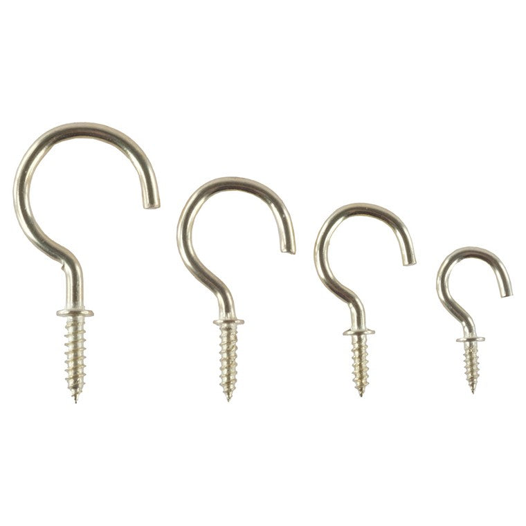 Fasteners & Fixings, Round Screw Hooks, 70pc