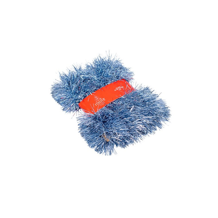 Christmas Tinsel Plush Blue, 4m