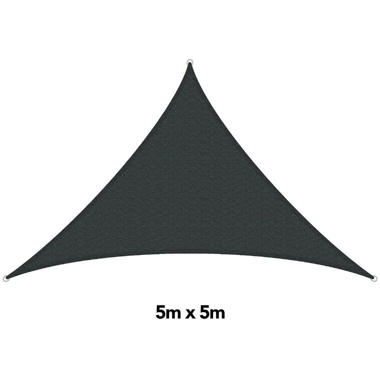 H&G Shade Sail Triangle Charcoal, 5x5m