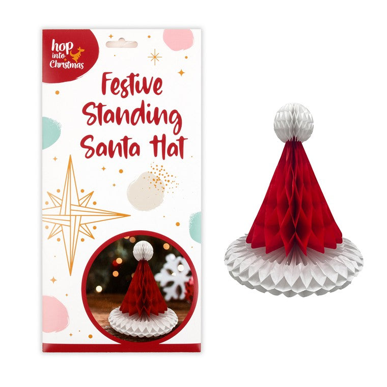 Festive Standing Santa Hat, 29.2cm