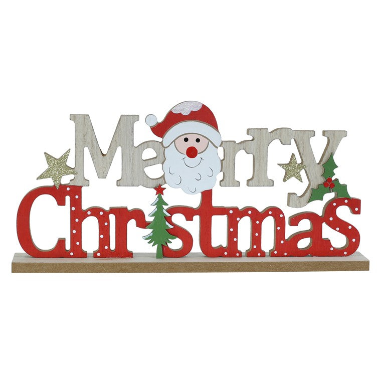 Santa Christmas Table Sign, 30cm
