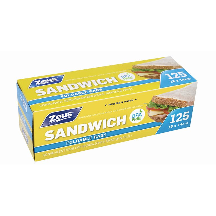 Zeus Sandwich Bags, 125pk – Cheap as Chips