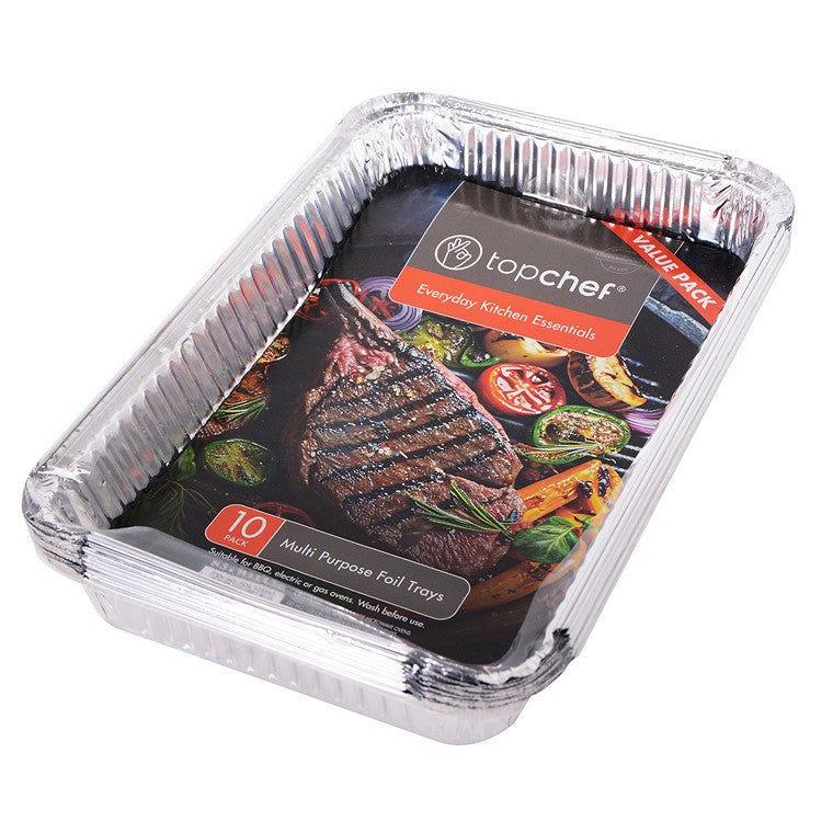 Rectangle Foil BBQ Trays, 10pk