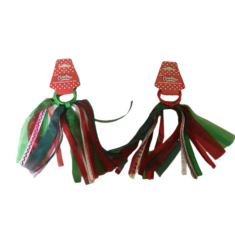 Christmas Ribbon Hair Tie 2Pk