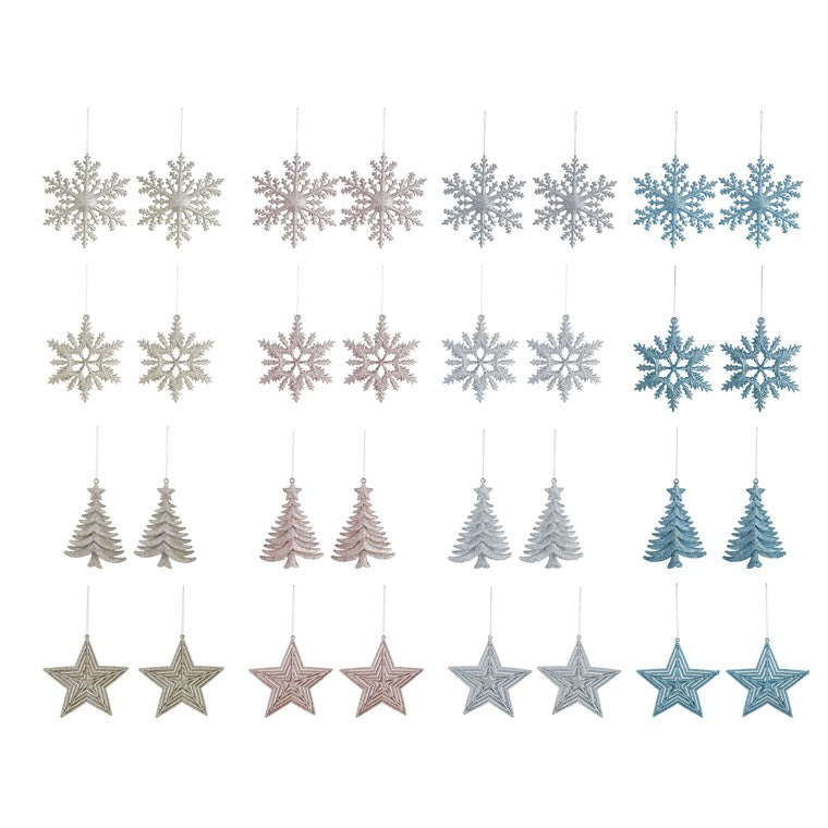 Hanging Glitter Deco, Assorted, 2pk