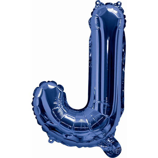 Blue Foil Balloon, 35cm, Letter J