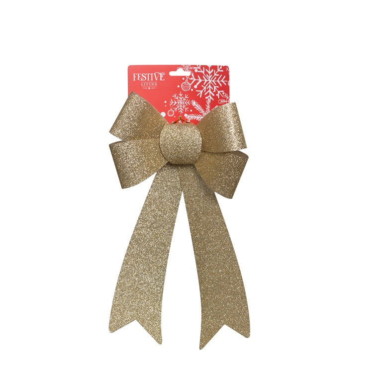 Christmas Bow Glitter, Large, 1pk