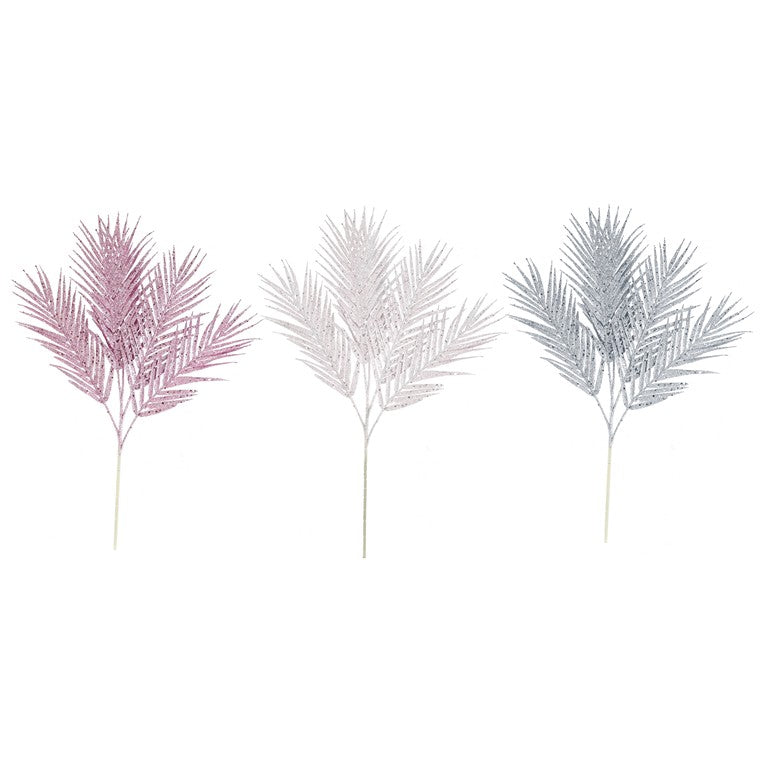 Palm Leaf Spray Glitter, 68cm, Assorted
