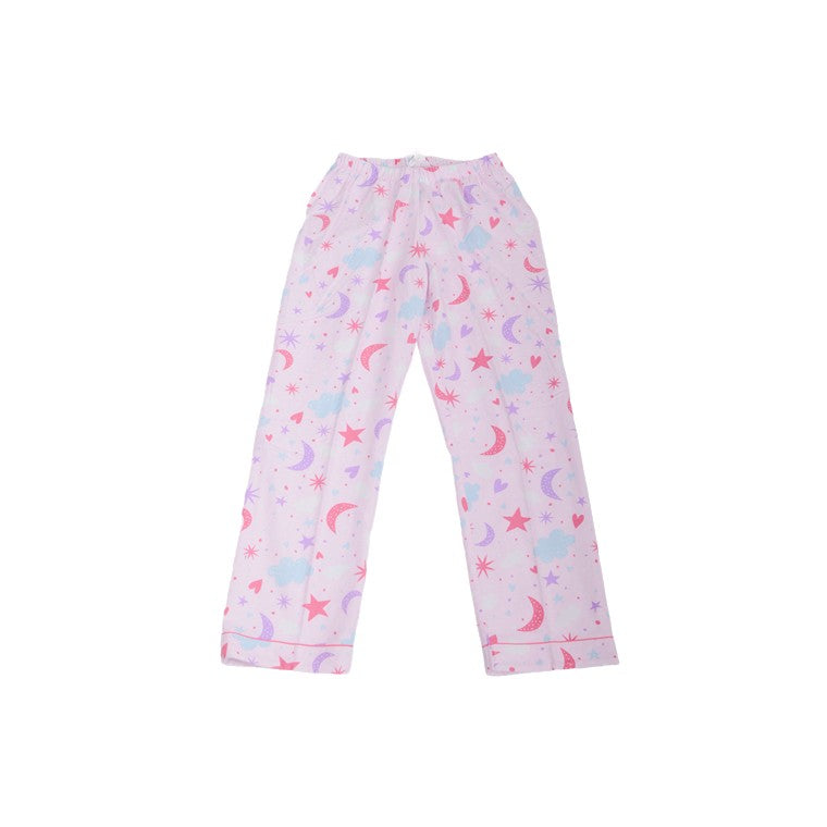 Flannel PJ Set, Moon & Stars, Size 10