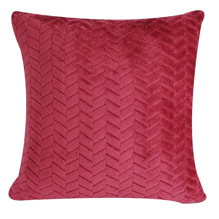 H&G Jaquard Fashion Cushion, Ruby, 40x40cm