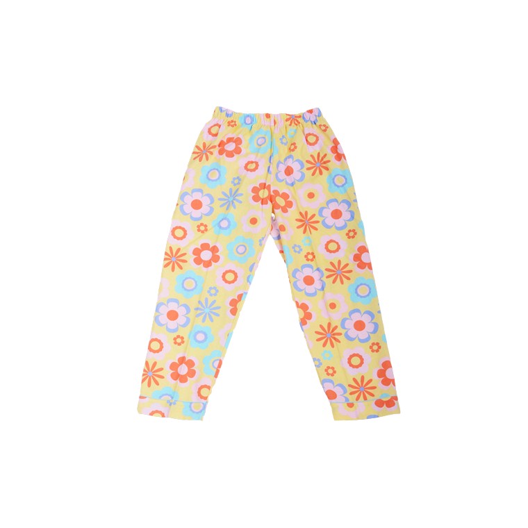 Flannel PJ Set, Retro Floral, Size 10