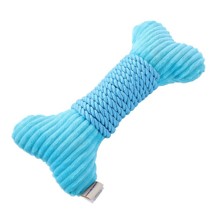 Roped-Up Plush Bone, Aqua
