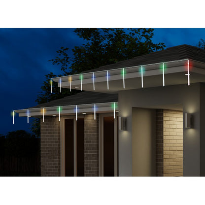 Solar Icicle Bubble Tube Lights, 10pk, Colour Change