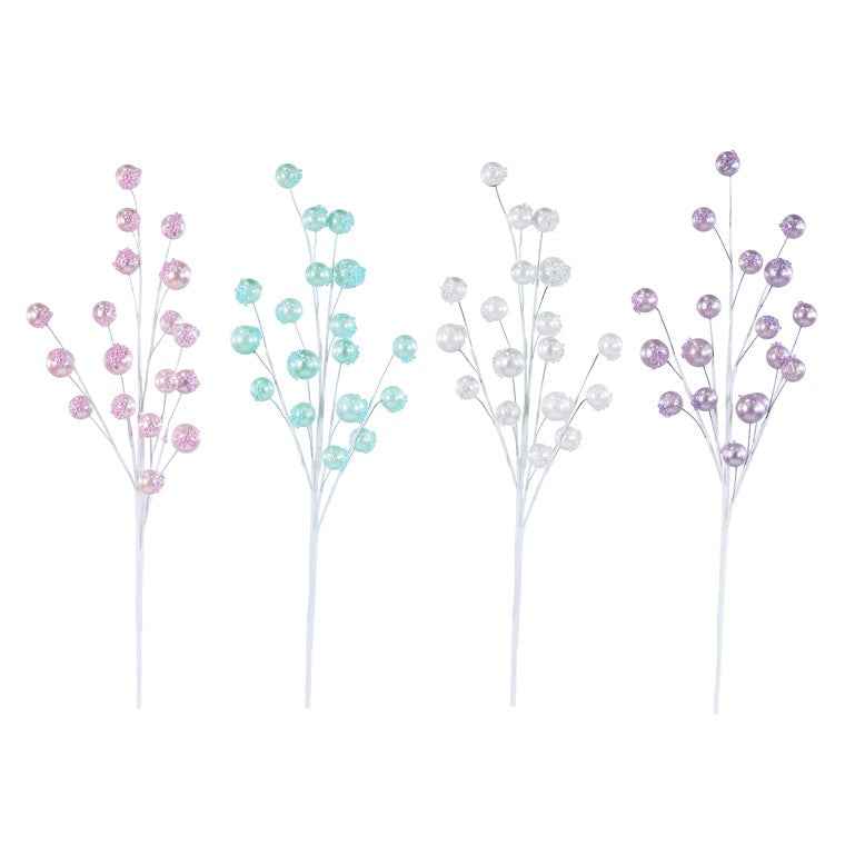 Icy Pearl Berry Pick, 60cm, Assorted