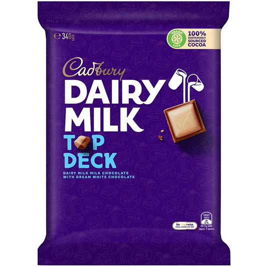 Cadbury Dairy Milk Chocolate Top Deck, 340g