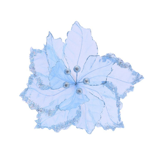 Organza Pastel Poinsettia Clip, Assorted