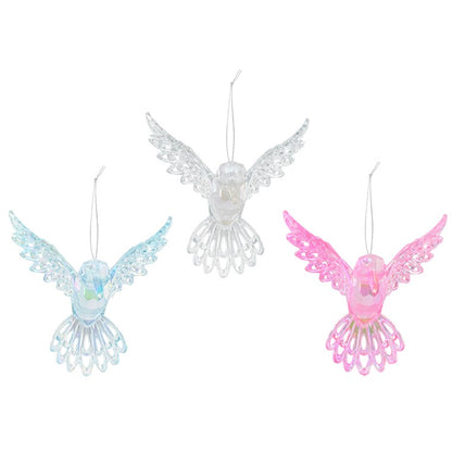 Hanging Iridescent Hummingbird, 8cm, Assorted