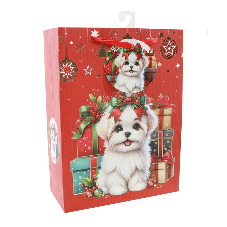 Giftbag Christmas Pets, Medium, Assorted