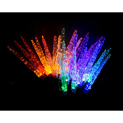 Solar Icicle Lights, 30 LED, Assorted
