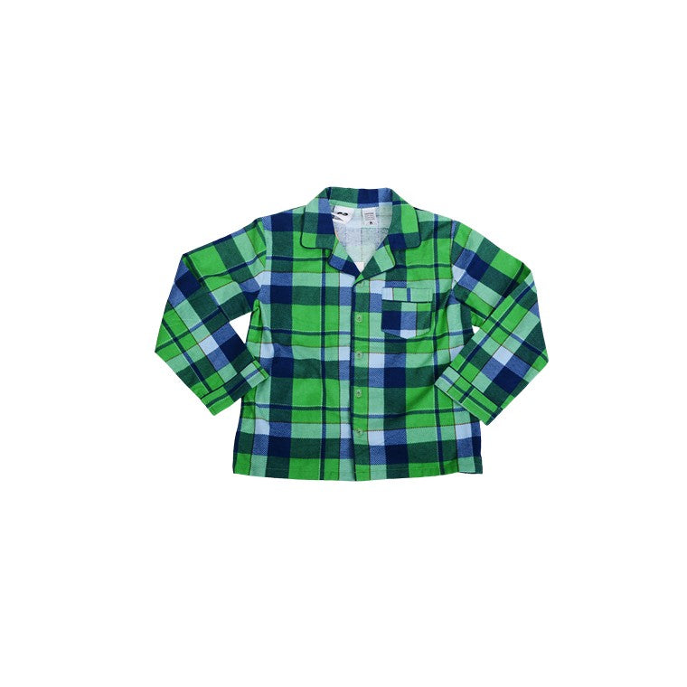 Flannel PJ Set, Kelly Check, Size 14