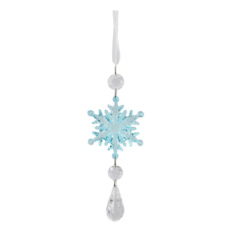 Hanging Snowflake Drop, 20cm, Assorted
