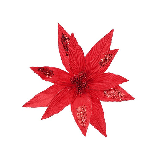 Elegant Poinsettia Stem, XL, Assorted
