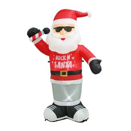 Xmas Inflatable Rock N Santa, 1.8m