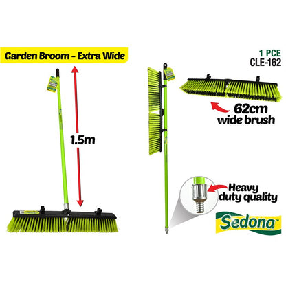 Xtra Kleen Outdoor Broom, 1.5m Long Handle