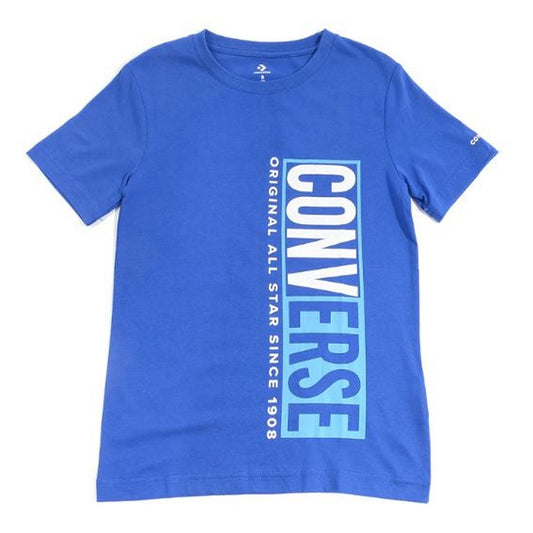 Converse Kids Split Bow Tshirt, Blue, 5-6Y