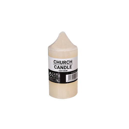 Church Candle Slim, Cream, Small