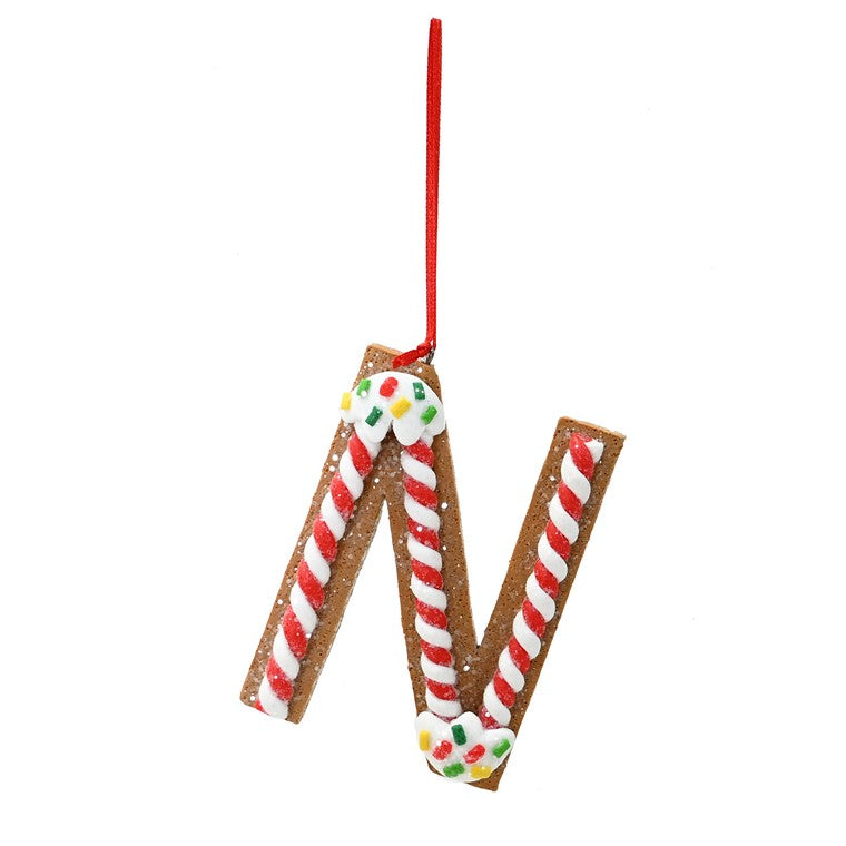 Hanging Gingerbread Alphabet Decoration, Assorted