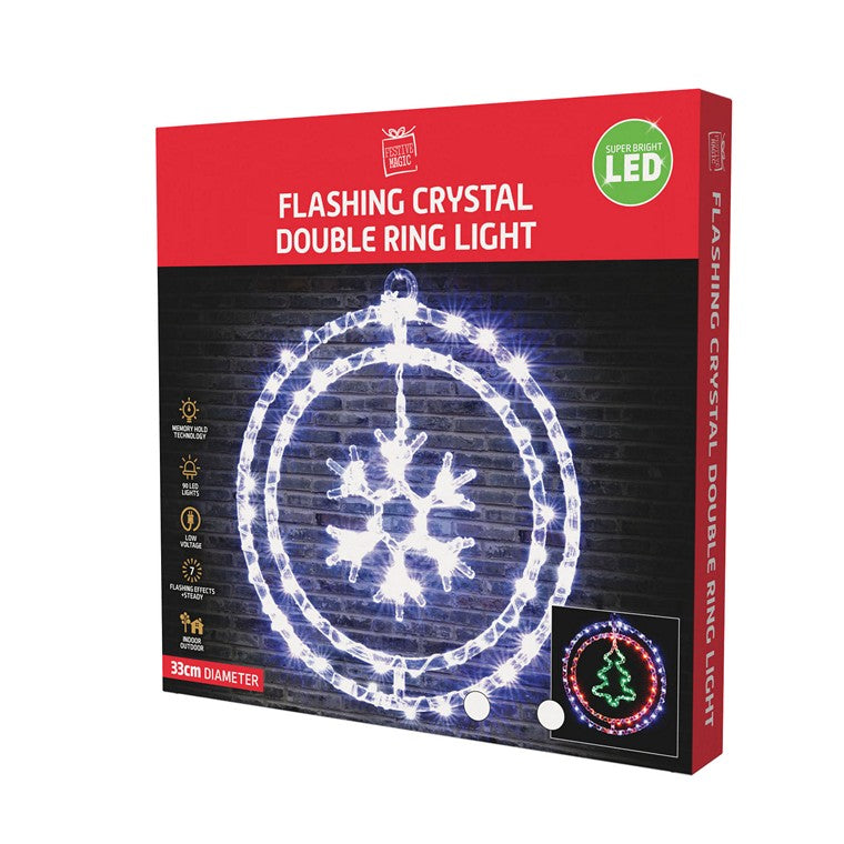 LED Flashing Crystal Ring Light, Assorted