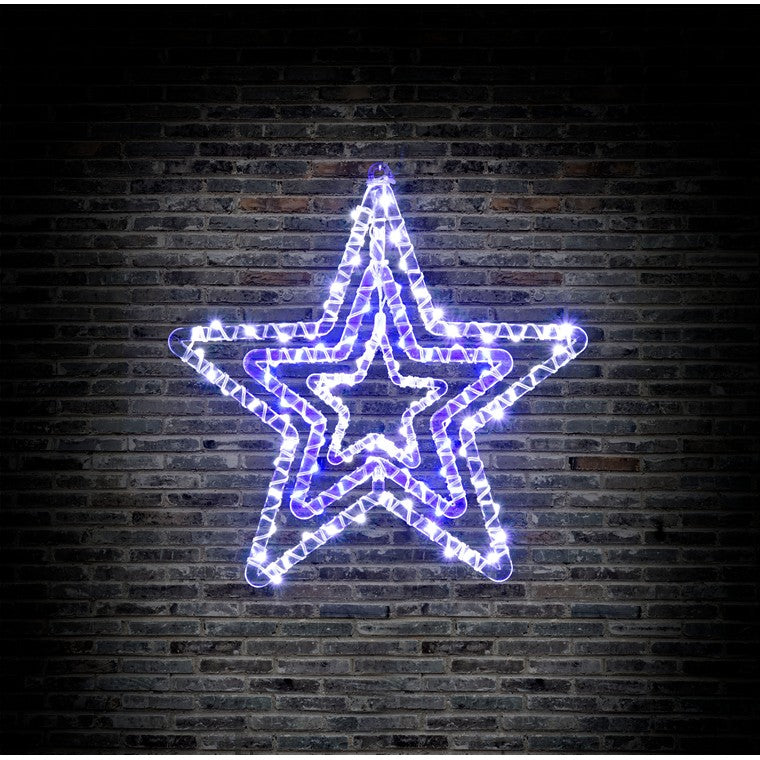 Flashing 3-in-1 Star, 34cm, Assorted