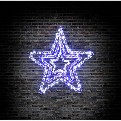 Flashing 3-in-1 Star, 34cm, Assorted