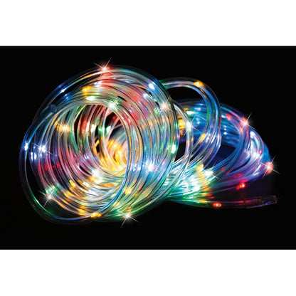Christmas  Solar Multi Colour LED Rope Light, 10m
