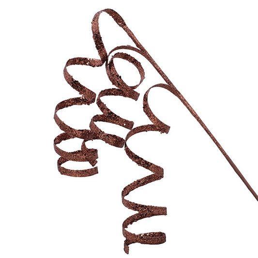 Copper Glitter Swirl Stem, 80cm
