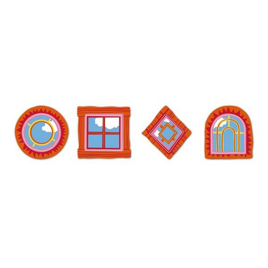 Play School Window Cut Outs, 4pk